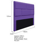 Cabeceira Casal Brick P02 140 Cm Para Cama Box Corano - Doce