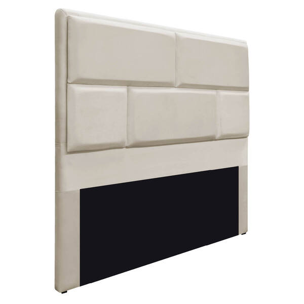 Cabeceira Casal Brick P02 140 Cm Para Cama Box Suede - Amaren
