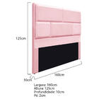 Cabeceira Casal Brick P02 140 Cm Para Cama Box Suede - Doce S