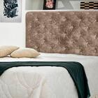 Cabeceira Casal Buona Notte Marrom Taupe