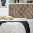 Cabeceira Casal Buona Notte Marrom Taupe