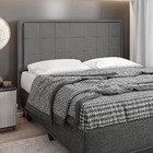 Cabeceira Casal Cama Box 140cm  Para Quarto Onix Suede Grafit