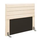Cabeceira Casal Cama Box 140cm  Para Quarto Rubi Suede Bege M