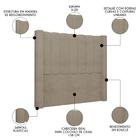 Cabeceira Casal Cama Box 140cm Claire Z04 Boucle Capuccino -