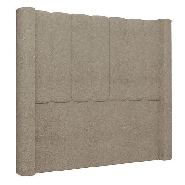 Cabeceira Casal Cama Box 140cm Claire Z04 Boucle Capuccino -