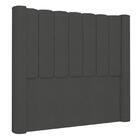 Cabeceira Casal Cama Box 140cm Claire Z04 Veludo Grafite - Mp