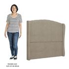 Cabeceira Casal Cama Box 140cm Glenda Z04 Boucle Capuccino -
