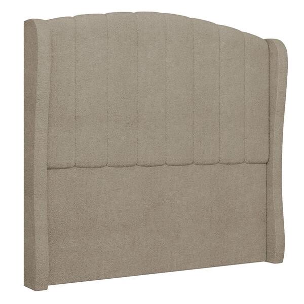 Cabeceira Casal Cama Box 140cm Glenda Z04 Boucle Capuccino -