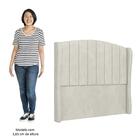 Cabeceira Casal Cama Box 140cm Glenda Z04 Veludo Bege - Mpoze