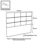Cabeceira Casal Cama Box 140cm London Castor