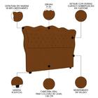 Cabeceira Casal Cama Box 140cm Oregon Z04 Veludo Terracota -