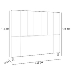 Cabeceira Casal Cama Box 140cm Para Quarto Malibu Suede M11 -