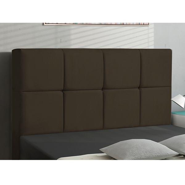 Cabeceira Casal Cama Box 140cm Para Quarto Roma Suede I02 - D