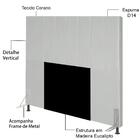 Cabeceira Casal Cama Box 140x128cm Jade Corano Dc