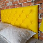 Cabeceira Casal Cama Box Capitonê Corino 140 X 60 Rbl Amarelo