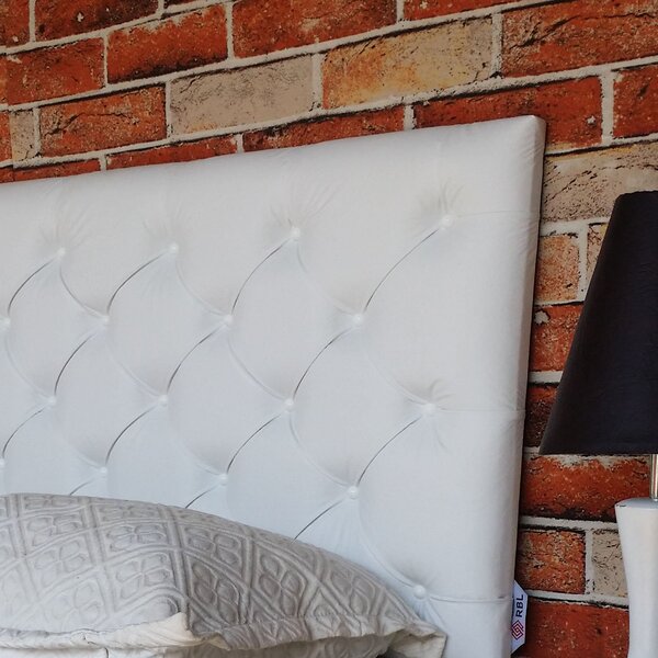 Cabeceira Casal Cama Box Capitonê Corino 140 X 60 Rbl Branco