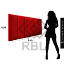 Cabeceira Casal Cama Box Estofada Módena Versatile Suede Verm