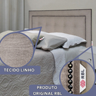Cabeceira Casal Cama Box Veneza Diamond 10 Linho 140 X 60 Bege