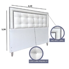 Cabeceira Casal Cama Box Veneza Diamond 10 Suede Liso 140 X 1