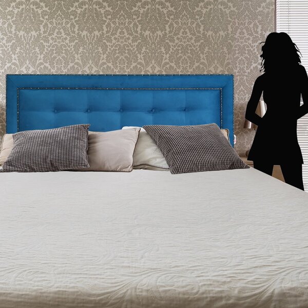 Cabeceira Casal Cama Box Veneza Diamond 10 Suede Liso 140 X 8