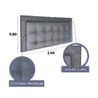 Cabeceira Casal Cama Box Veneza Diamond 10 Suede Liso 140 X 8