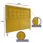 Cabeceira Casal Cama Box Veneza Diamond 10 Suede Liso Amarelo