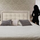 Cabeceira Casal Cama Box Veneza Diamond 10 Suede Liso Bege 14
