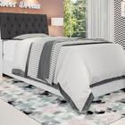 Cabeceira Casal Capitonê Branco Chumbo