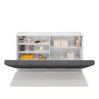 Cabeceira Casal Capitonê Branco Chumbo