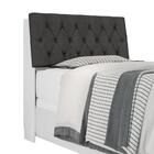 Cabeceira Casal Capitonê Branco Chumbo