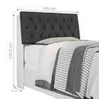 Cabeceira Casal Capitonê Branco Chumbo