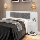 Cabeceira Casal Capitonê Branco Cinza