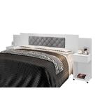 Cabeceira Casal Capitonê Branco Cinza