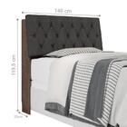 Cabeceira Casal Capitonê Chocolate Chumbo