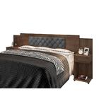 Cabeceira Casal Capitonê Chocolate Chumbo