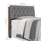 Cabeceira Casal Capitonê Chocolate Cinza