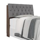 Cabeceira Casal Capitonê Chocolate Cinza