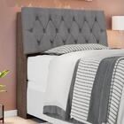 Cabeceira Casal Capitonê Chocolate Cinza