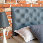 Cabeceira Casal Capitone Corino Cinza 140x120 Rbl