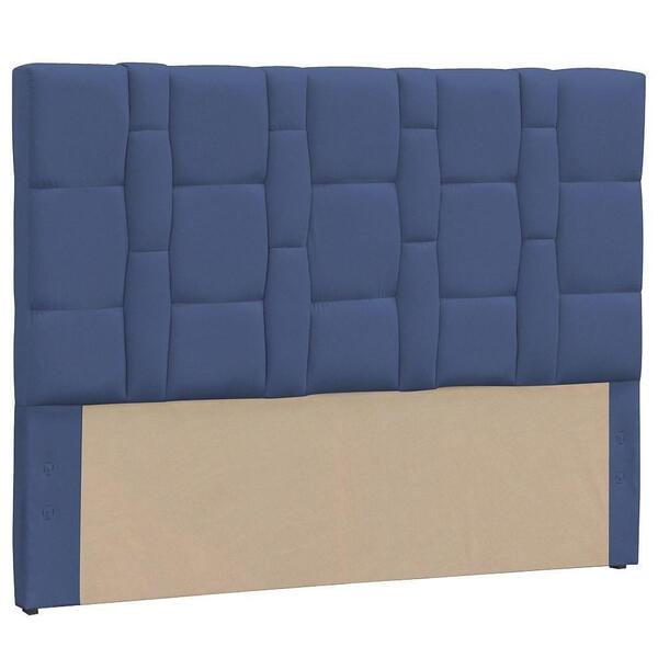 Cabeceira Casal Carlotta 145cm Suede Azul Marinho - D'monegat