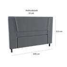 Cabeceira Casal Celine Cinza