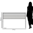 Cabeceira Casal Charme / Beauty Madeira Maciça Cinza