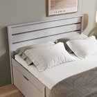 Cabeceira Casal Charme / Beauty Madeira Maciça Cinza