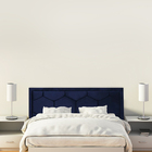 Cabeceira Casal Colmeia 1 40m Estofado Modulado Suede Azul Ma