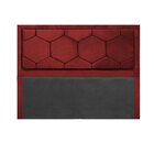 Cabeceira Casal Colmeia 1 40m Estofado Modulado Suede Vermelho
