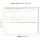 Cabeceira Casal Colmeia 1 40m Estofado Modulado Suede Vinho