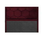 Cabeceira Casal Colmeia 1 40m Estofado Modulado Suede Vinho