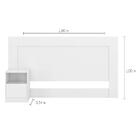 Cabeceira Casal Com 1 Mesa De Cabeceira London D02 Branco - M