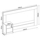 Cabeceira Casal Com 1 Mesa De Cabeceira London D02 Branco - M