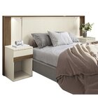 Cabeceira Casal Com 2 Mesas De Apoio Com Gaveta Bourbon Areia